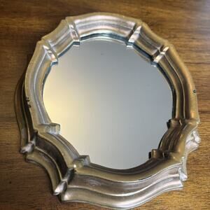 Vintage Turner Wall Accessory Small Gold Toned Mirror 7" x 6" Quiet Luxury